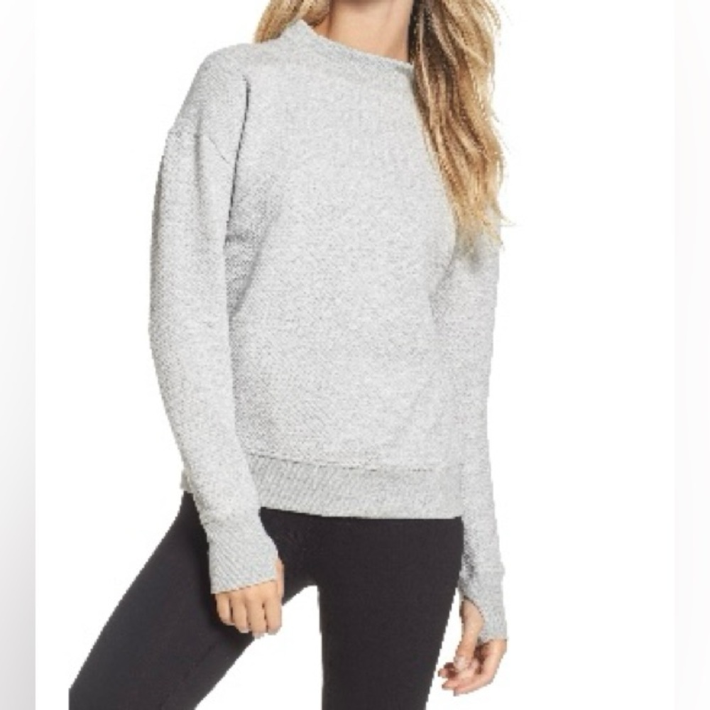 Zella Sweat Style Pullover 
Color: Heather Grey 
Size:  M